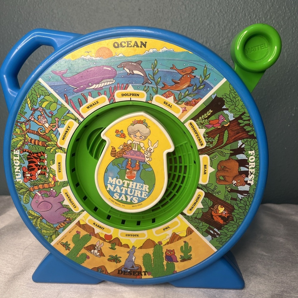 1989 VINTAGE MATTEL SEE 'N SAY MOTHER NATURE SAYS TOY  TESTED‎ WORKS